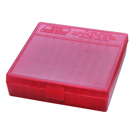 Flip Top 100 Round Ammo Box 9mm,380 ACP Clear-Green /Red