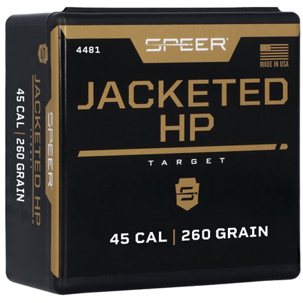 45 Caliber .451 Diameter 260 Grain Mag Jacketed Hollow Point 50 Count