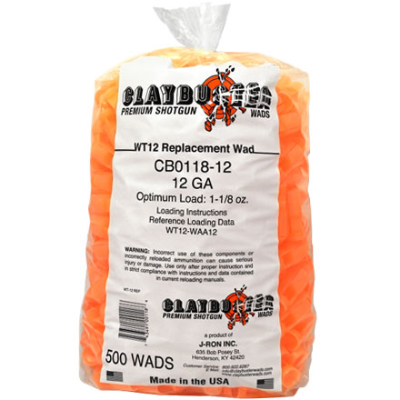 Replacement Winchester Style Wads For WT12 Orange 12 Gauge 1 1 8 Oz 500