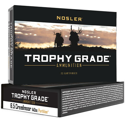 Nosler Trophy Grade Rifle Ammunition 6.5 Creedmoor 140 gr. PT SP 20 rd., 61016