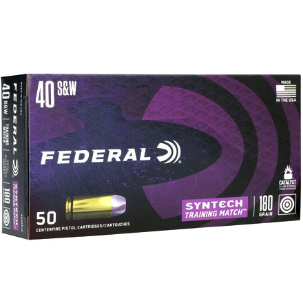 Federal Syntech 40 Smith & Wesson 180 GrainTraining Match 50 Rounds