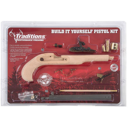 Kentucky Pistol Kit 50 Caliber 10 Inch Fixed Tang Octagonal Barrel 1:16 Twist Single Trigger