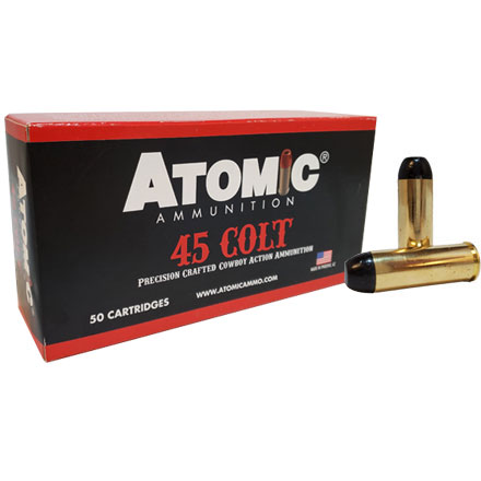 Atomic Ammunition Cowboy 45 Colt 200 Grain Lead Round Nose Flat Point 50 Rounds