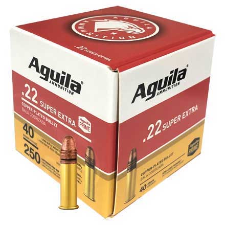 Aguila 22 LR Super Extra High Velocity Copper Plated Solid Point 40