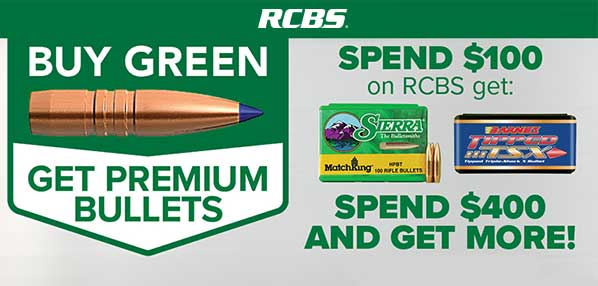 Shop RCBS Buy Green Get Bullets Rebate