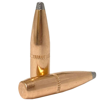 25 Caliber .257 Diameter 117 Grain Boat Tail Spire Point With Cannelure 100 Count