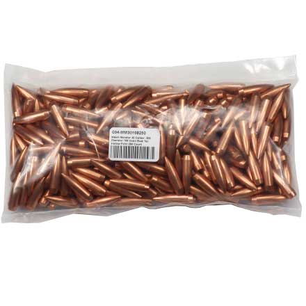 Match Monster 30 Caliber .308 Diameter 168 Grain Boat Tail Hollow Point 250 Count