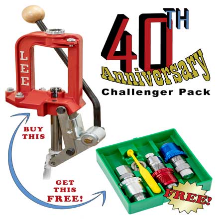 Challenger 40th Anniversary Kit with 38 Special / 357 Magnum Breech Lock Carbide 3-Die Set