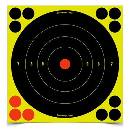 Shoot-N-C 8" Round Bulls Eye Target (6 Pack With 72 Pasters)