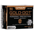 Speer Gold Dot Short Barrel Luger HP +P Ammo