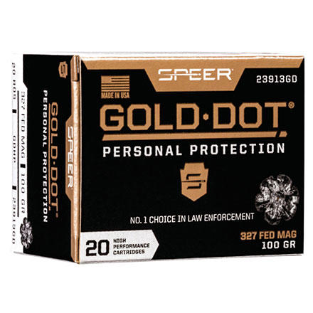 Speer Gold Dot 327 Federal Magnum 100 Grain Hollow Point 20 Rounds