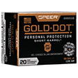 Speer Gold Dot Short Barrel HP +P Ammo