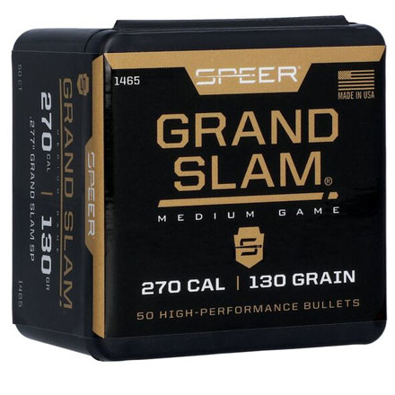 270 Caliber .277 Diameter 130 Grain Grand Slam Soft Point 50 Count