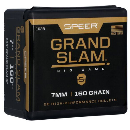 7mm .284 Diameter 160 Grain Grand Slam Soft Point 50 Count