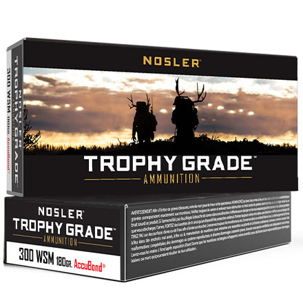 Nosler Winchester Short Mag AccuBond Trophy Grade Defense Ammo