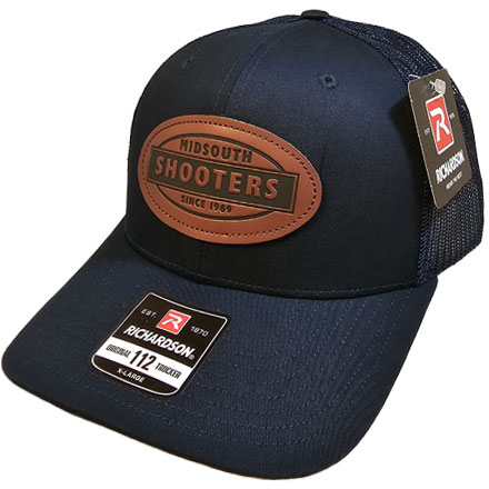 Richardson 112 XL Navy Front & Navy Mesh Trucker Cap With Leather ...