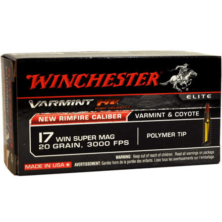 Winchester 17 WSM Varmint 20 Grain 50 Rounds