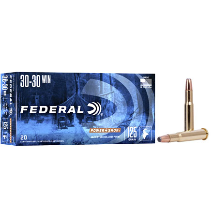 30-30 Winchester 125 Grain Power-Shok Jacketed Hollow Point 20 Rounds ...