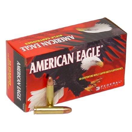 Federal American Eagle 30 Carbine 110 Grain Full Metal Jacket Round Nose 50 Rounds