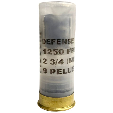 Fiocchi Defense Dynamics 12 Gauge 2 -3/4" Home Defense Buckshot 9 Pellets 25 Rounds