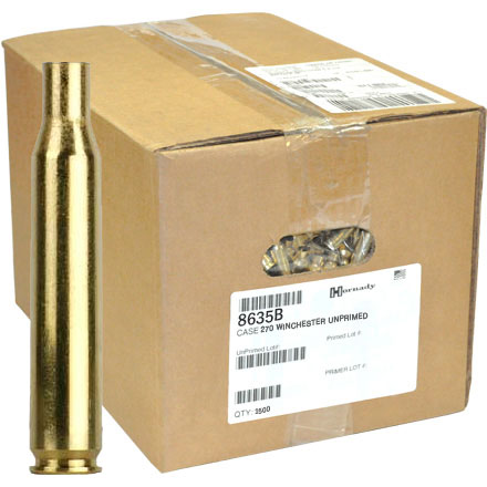 270 Winchester Unprimed Rifle Brass 1,500 Count