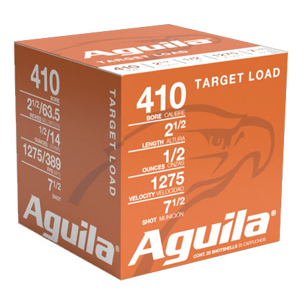 Aguila 410 Gauge 2-1/2 1/2oz 1275 fps # Shot 25 Rounds by Aguila  Ammunition