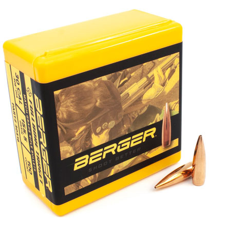 30 Caliber .308 Diameter 155.5 Grain Match Boat Tail Full Bore 500 Count