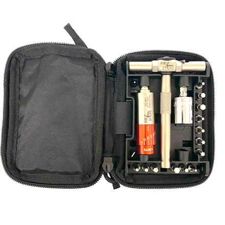 Fix It Stix Rifle & Optics All In One Tool Kit With Ratcheting T-Drive, 15 Bits, and Carry Case