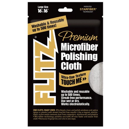 Premium Microfiber Polishing Cloth 16x16" (Gray)
