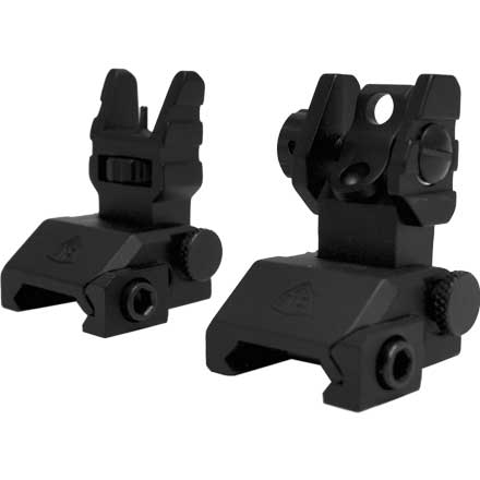 AR15 Premium Flip Up Lockable Sight Set LF BUIS by Trinity Force