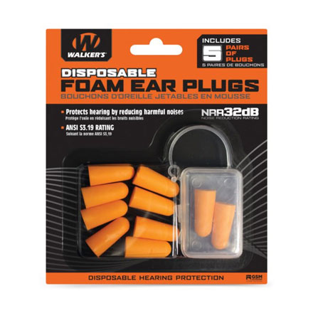Soft Disposable Foam Ear Plugs - 5 Pairs
