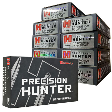 Hornady Precision Hunter 6.5mm Creedmoor 143 Grain ELD-X 200 Rounds