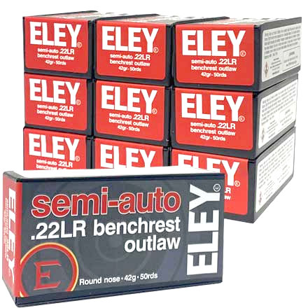 ELEY Semi-Auto Benchrest Outlaw 22LR 42 Grain Round Nose 500 Round Brick