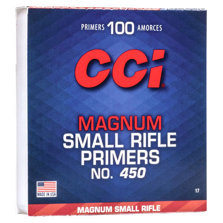 CCI #450 Small Rifle Magnum Primers 5000 Count Case