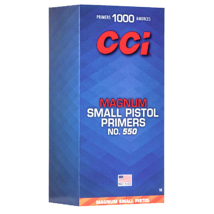 CCI #550 Small Pistol Magnum Primers 5000 Count Case