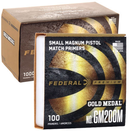 Federal Premium #GM200M Gold Medal Match Small Pistol Magnum Primers 5000 Count