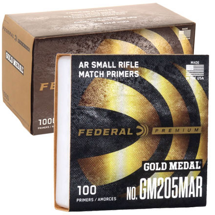 Federal Premium #GM205MAR Gold Medal Match AR Small Rifle Primers 5000 Count Case