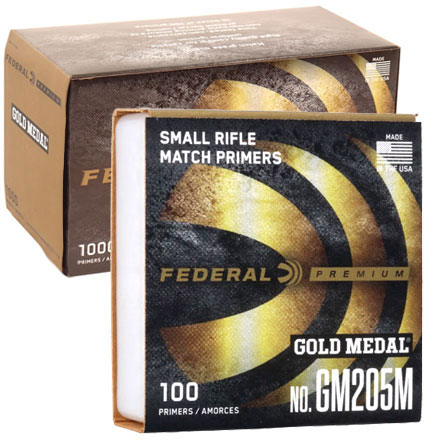 Federal Premium #GM205M Gold Medal Match Small Rifle Primers 5000 Count Case