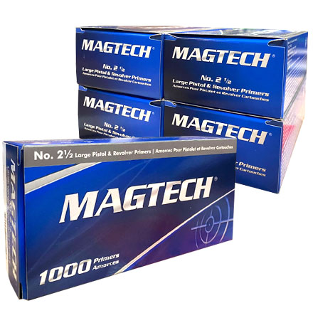 MagTech 2-1/2 Large Pistol Primers 5000 Count Case