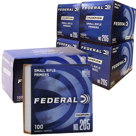 Federal Champion #205 Small Rifle Primers 5000 Count