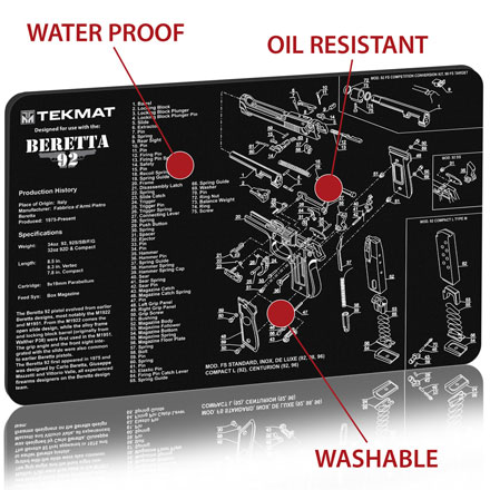 Baretta 92 Gun Cleaning Mat