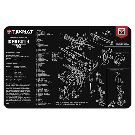 Baretta 92 Gun Cleaning Mat