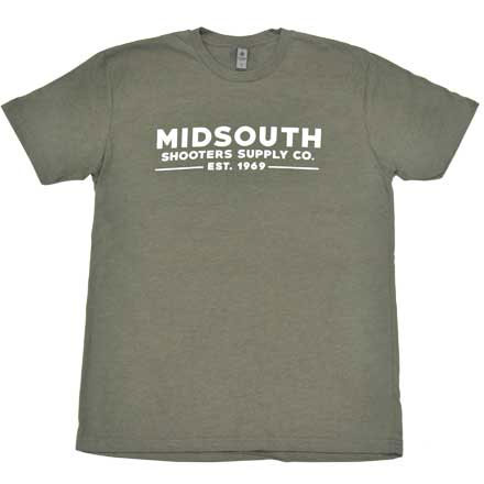 Midsouth Shooters Crew T-Shirts with Brand (Extra Soft and Light Weight) - Green