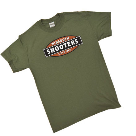 Heavy Cotton T-Shirts With Midsouth Logo - Green